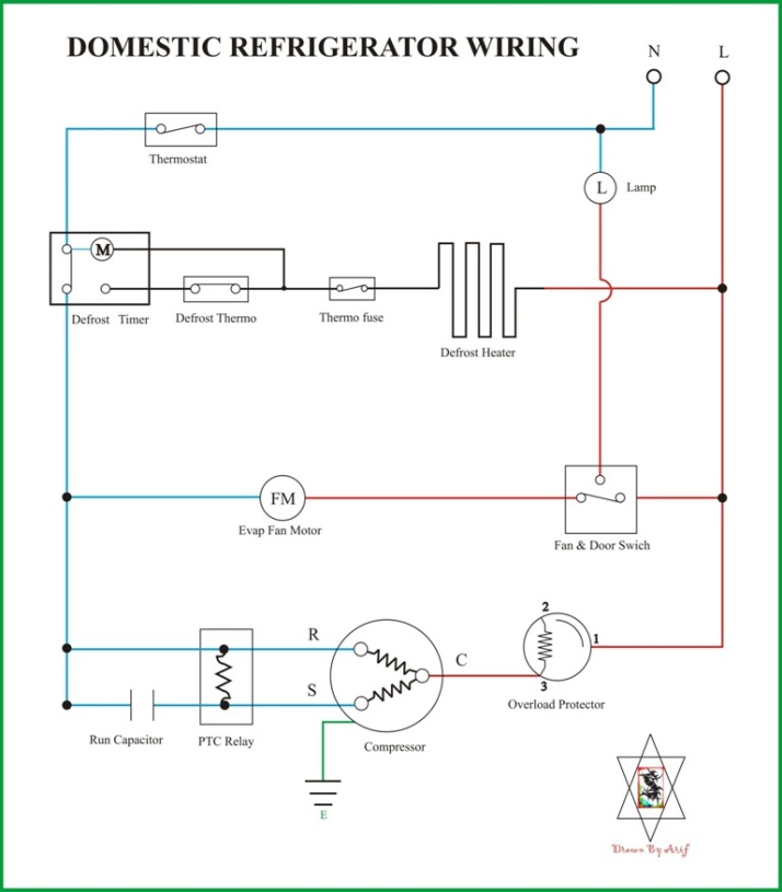 Wiring Diagram Kulkas Secara Umum | REFRIGERATION &amp; AIR CONDITIONING