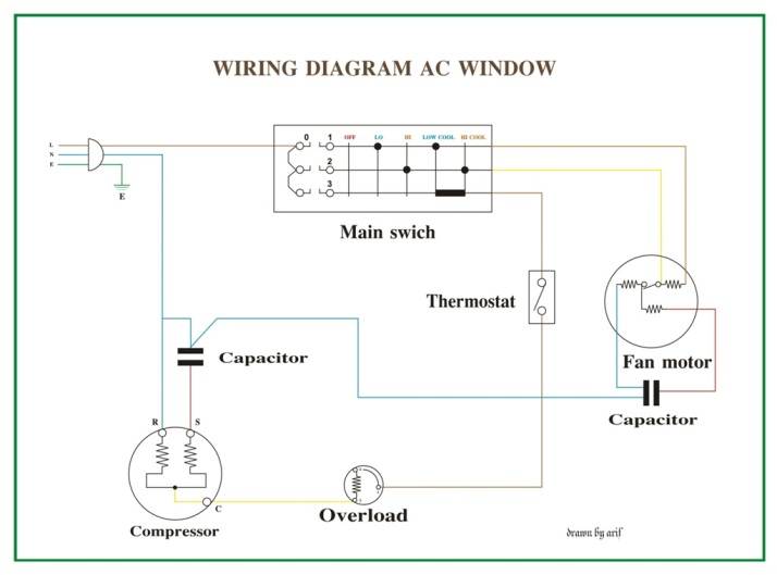 Wiring Diagram AC Window | REFRIGERATION &amp; AIR CONDITIONING